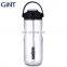 22 oz Sports Water Bottle with Motivational Time Marker to Drink,Reusable BPA Free Tritan Bottle with Filter for Gym and Outdoor