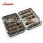 40pcs/box Artificial Hand made Fly Insert Fishing Lure Kit/Set Carp Fishing Hooks with Feathers