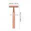 Beautiful Aluminum Alloy Handle Rose Gold Personal Care Face Body Women Safety Shaving Razor