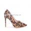 Leopard print latest fashion high quality design pointed toe ladies high heel pumps sandals shoes women evening shoe