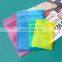 In stock Plastic Colorful Clear Food Packaging Pouches Bag Resealable Zip lock Storage Zipper Pouch Bags 3 Sides Sealing Pouch