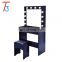 Modern dressing table furniture black mirrored dress table with mirror wholesale