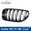 ABS plastic gloss black  dual slat front grille for BMW 6 series F06 F12 F13  M6 style grille