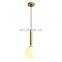 Modern Pendant Lamp Gold Glass Ball Lamps LED Hanging Lights Fixtures For Dining Room Bedroom Decoration Lighting