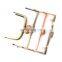 Factory Custom Cute Hinged Square Round Corner Golden Light Yellow Clutch Bag Frame  Lock Fame