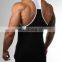 High Quality Two Tone Custom Cotton Sports Muscle Singlet Sleeveless Travel Vest Gym Men's Tank Top Bodybuilding Fitness Running
