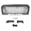 2021 New Arrival Pickup Car Parts Matte Black Front Mesh Style Car Grills with LED Lights with bracket Fit For Ford F150