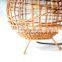 vintage restaurant antique retro bamboo shade frame bedside table bedroom living room lamp stand bamboo rattan pendant lamp