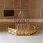 Polygon Rattan Serving Tray With Handles, Ottoman Tray for Living Room Wholesale Vietnam Supplier