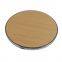 Smart phone wireless charger base 10W Aluminum alloy chassis + wood surface with breathing light Anti-skid silicone feet
