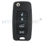 FCC 2ADFTF15AM433TX Flip key 4 кнопки 433 МГц с чипом MEGAMOS 48 AES / чип 4A по выбору, с лезвием SIP22 для Jeep Renegade 2015 - 2018