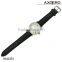Leather material luxury quartz men watch