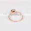 9K Rose Gold Plating Ring Adjustable Wedding Rings For Women With Rhodolite