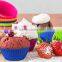 Hot sale food grade FDA and LFGB colorful silicone baking cups kitchen products