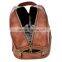 Genuine vintage leather cosmetic bag for men with carry handle