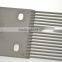 Conveyor plastic transition board for rib belt