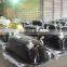 bathroom soaking clawfoot cast iron bath tub with roll top rim 67" BLACK