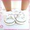 White Canvas Shoes For 18 Inch Dolls OEM Doll Shoes Wholesale