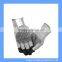 HPPE Fiber Dotted Glove With Nitrile Tips Level 3 Cut Resistant PU Finger Gloves