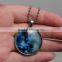 DIY jewelry Round Glass Necklace Earth in the Universe Glowing in The Dark Jnecklace