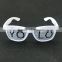 White Unisex Vision Care Pin hole Eyeglasses Pinhole Glasses Eye Exercise Eyesight Improve Plastic glasses
