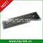 Black titanium electroplated rear panel mount keyboard with trackball