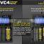 2016 XTAR VC4 4 Slot LCD Intelligent RoHs charger XTAR VC4 Charger for 18500 18650 battery