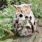 Ceramic material owl bird statues for garden decoration