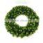 garden decoration artificial grass wreath with big size plastic decorative boxwood wreath for home decor