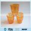 Orange colour PS plastic cup
