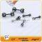 BA01013 stainless steel colorful crystal industrial piercing barbell