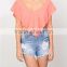Summer lady latest fashion festival woven crop top- SYK15256