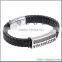 stainless steel leather bracelet with clasp factory wholesale price