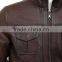 Short customized luxury lambskin leather jacket for men