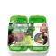 Frozen Sauce Storage Plastic Containers in Holder, Set of 4, White/ Red