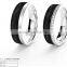 New Products 6MM 925 Silver With CZ Carbon Fiber Ring for Couples