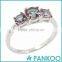 Wholesale Fashion Classic Series of Three Large Opal Sterling Silver Unisex Ring