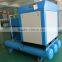 11KW electric air cooled screw type air compressor with air dryer air tank