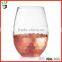 Stemless Style Hand Blown Craft Custom Size Glassware Copper Wine Glass