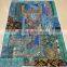 Vintage sari patchwork Indian tapestry multi color beads sequins embroidery