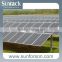 Ground pile solar panel support systems