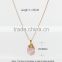 Big Irregular Agate 4 Colors Hard Stone 4 Gold Plated Long Pendant Necklace