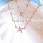 Wholesale fashion elegant alloy starfish Clavicle necklace