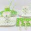 christmas dinner disposable green paper tableware