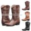 black tan brown cowgirl&cowboy genuine leather western boots wholesale