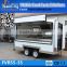 Big window and wheels commercial street food cooking trailer ,food van for sale
