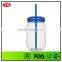 18oz bpa free AS plastic mason jar tumbler wholesale