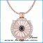 Cheap Wholesale Full Crystal Round Pendant Coin Necklace For Women
