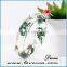 Wide broad dubai Real flower Botanical jewellery clear plastic latest fashion bangles resin