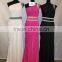 Elegant one-shoulder short sleeve sexy ruffle and beaded chiffon evening dress maxi dress 1047